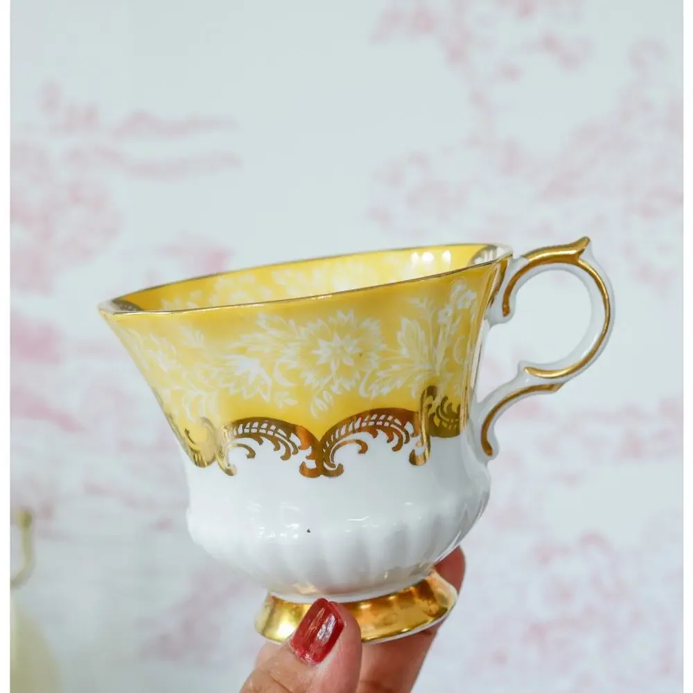 VTG 1960s Paragon Trenton Floral Teacup Set English Countryside Cottage Regency